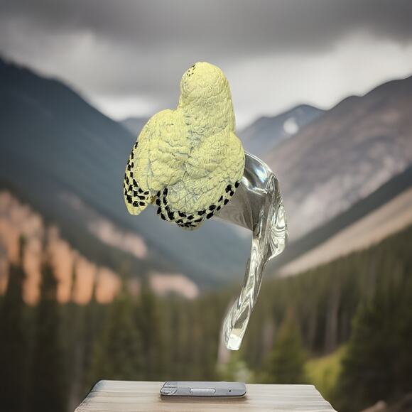 Vtg Franklin Mint Alaskan Frontier Wildlife Sculpture “ Snow Owl” - Picture 4 of 5